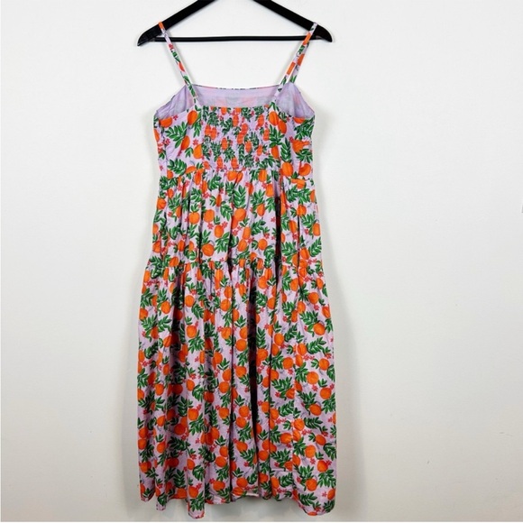 J. Crew Strappy Midi Dress Women's Size 8 in Vintage Lilac Multi - Picture 7 of 10